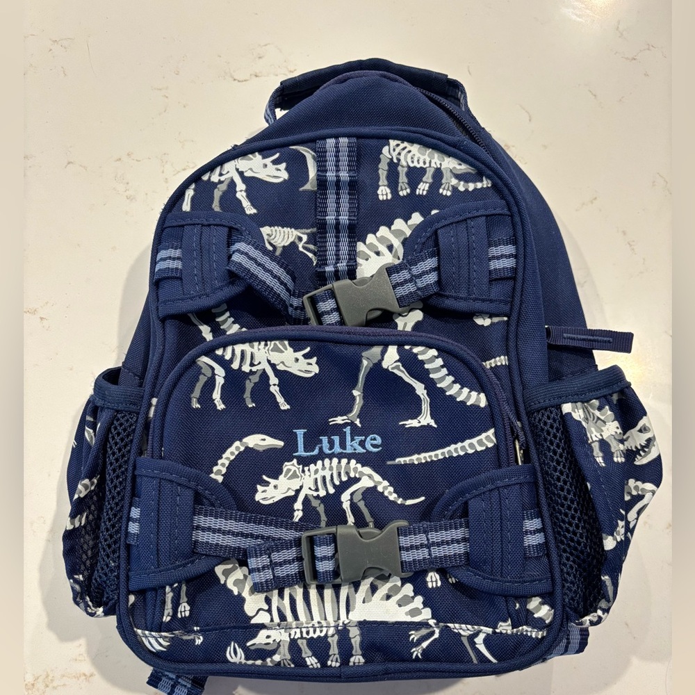 Potter Barn Mini Backpack Luke Blue Dinosaur